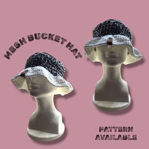 Stylish Black and White Mesh Bucket Hat